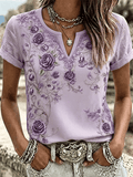Women's Purple Floral Top