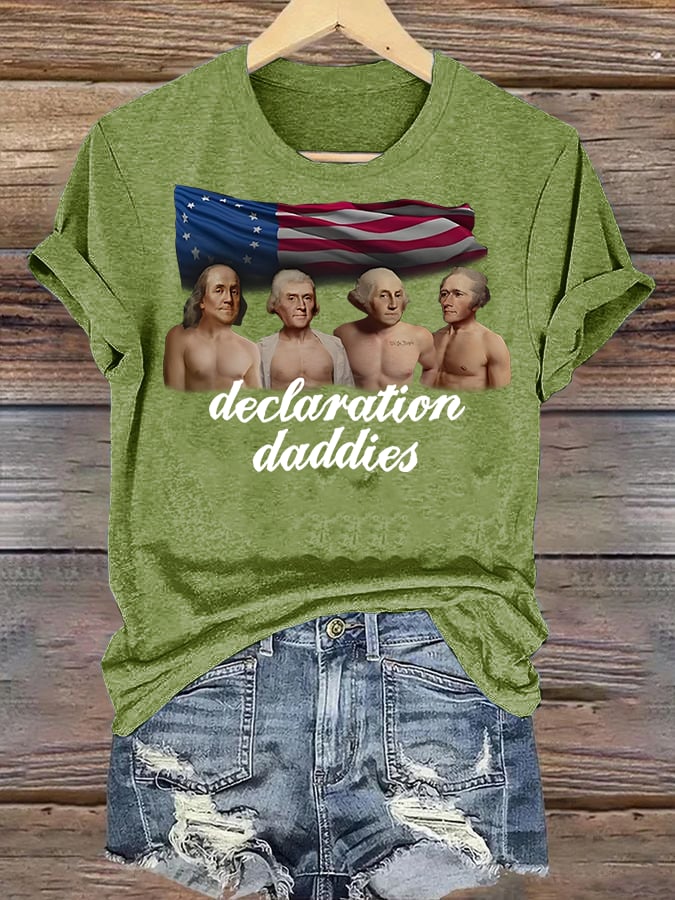 Women's  declaration Round-neck Printed T-Shirt