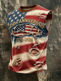 Men's 250th Anniversary Print Crew Neck Vest