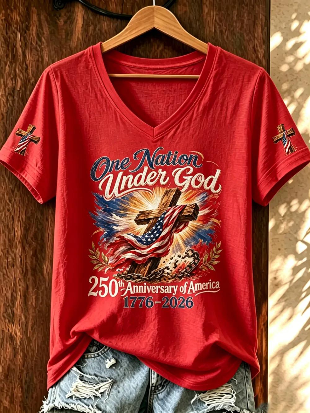 Women's Casual Faith Graphic Print T-Shirt