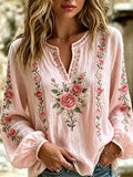 Women's Pink Floral Print Top