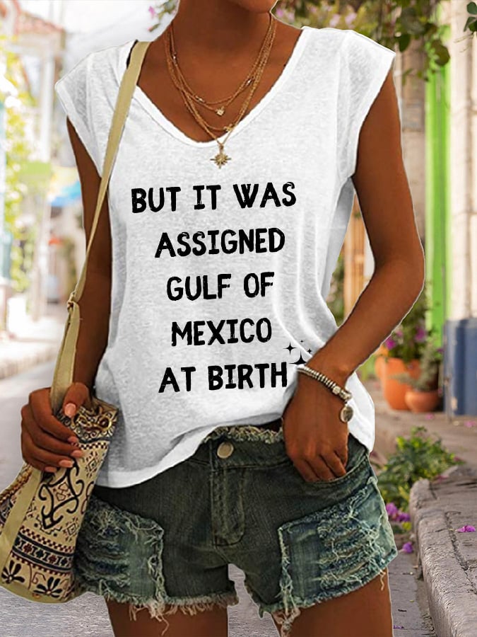 Women's Retro But It Was Assigned Gulf Of Mexico At Birth Print Tank Top