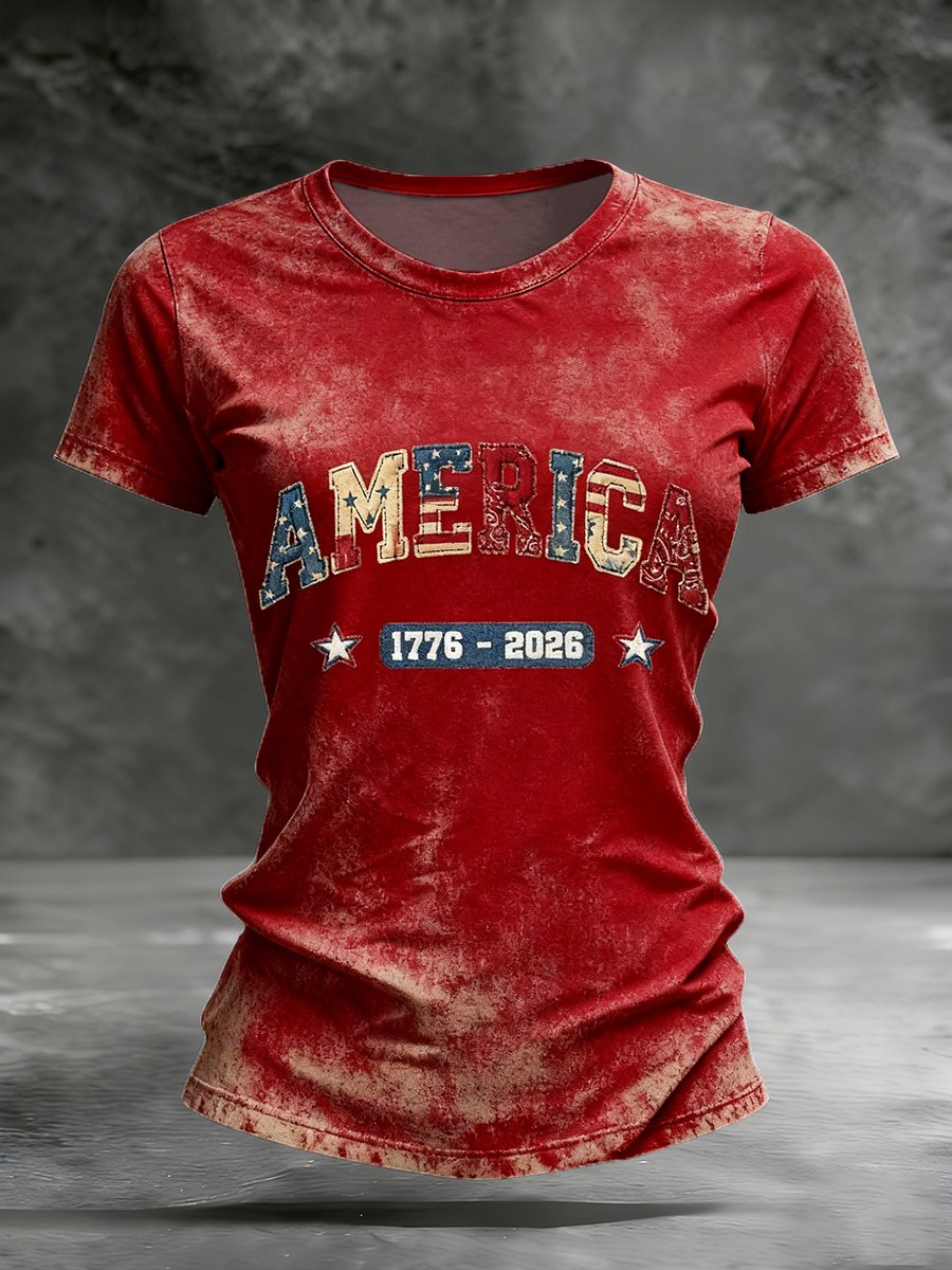 Women's  America 250th Anniversary Print T-Shirt
