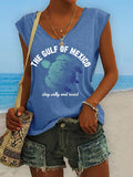 Women's Gulf Of Mexico Print Tank Top