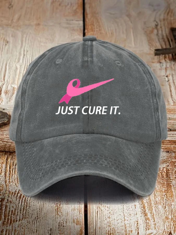 Unisex  JUST CURE IT Print  Cap