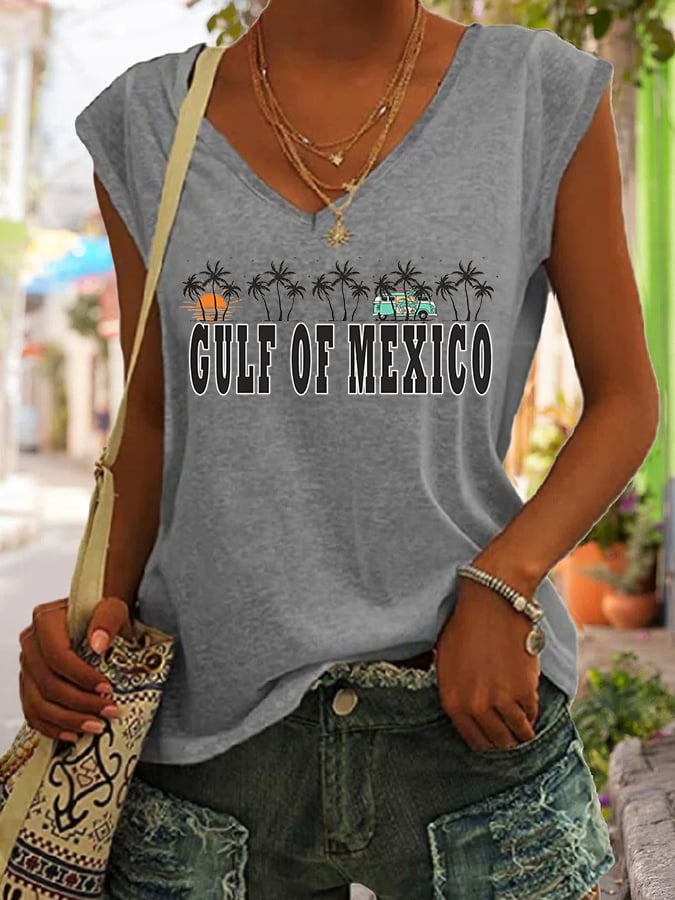 Women's Gulf Of Mexico Print Tank Top