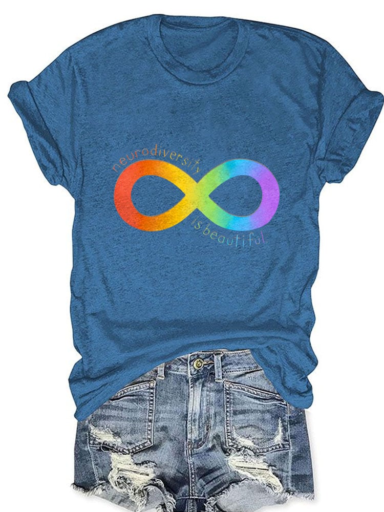 Autism Awareness Neurodiversity Is Beautiful  Print T-Shirt