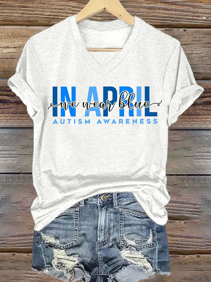 Women's Autism V-neck T-shirt