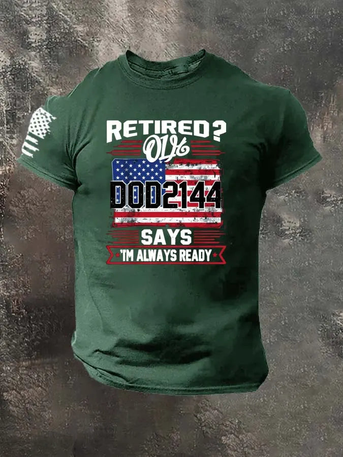 Retired Oil DOD2144 Says I'm  Always Read   Pattern 100% Cotton T-Shirt