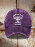 Unisex Remember For Those Who Cannot Dementia Alzheimer's Disease Awareness Printed Hat