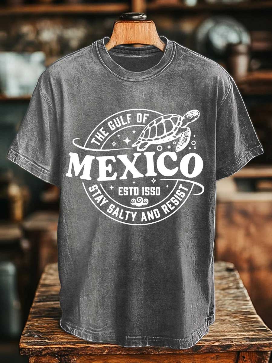 Men's Gulf Of Mexico Printed Round Neck T-Shirt
