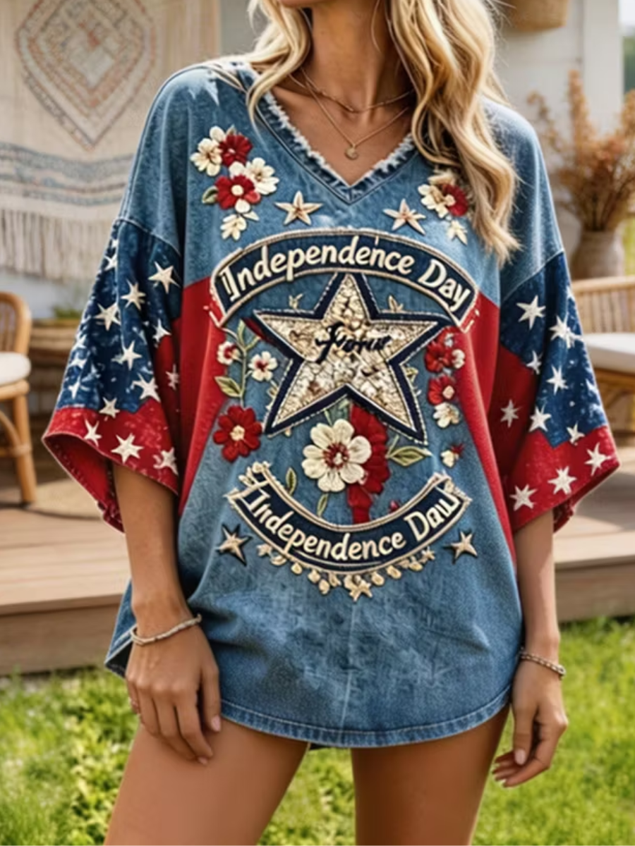 Women's 250th Anniversary Printed Casual T-shirt