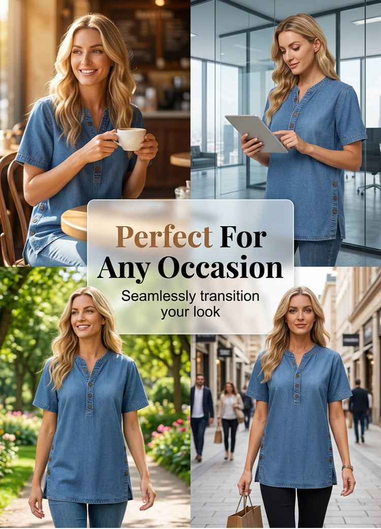 Women's Lightweight Casual Denim Top