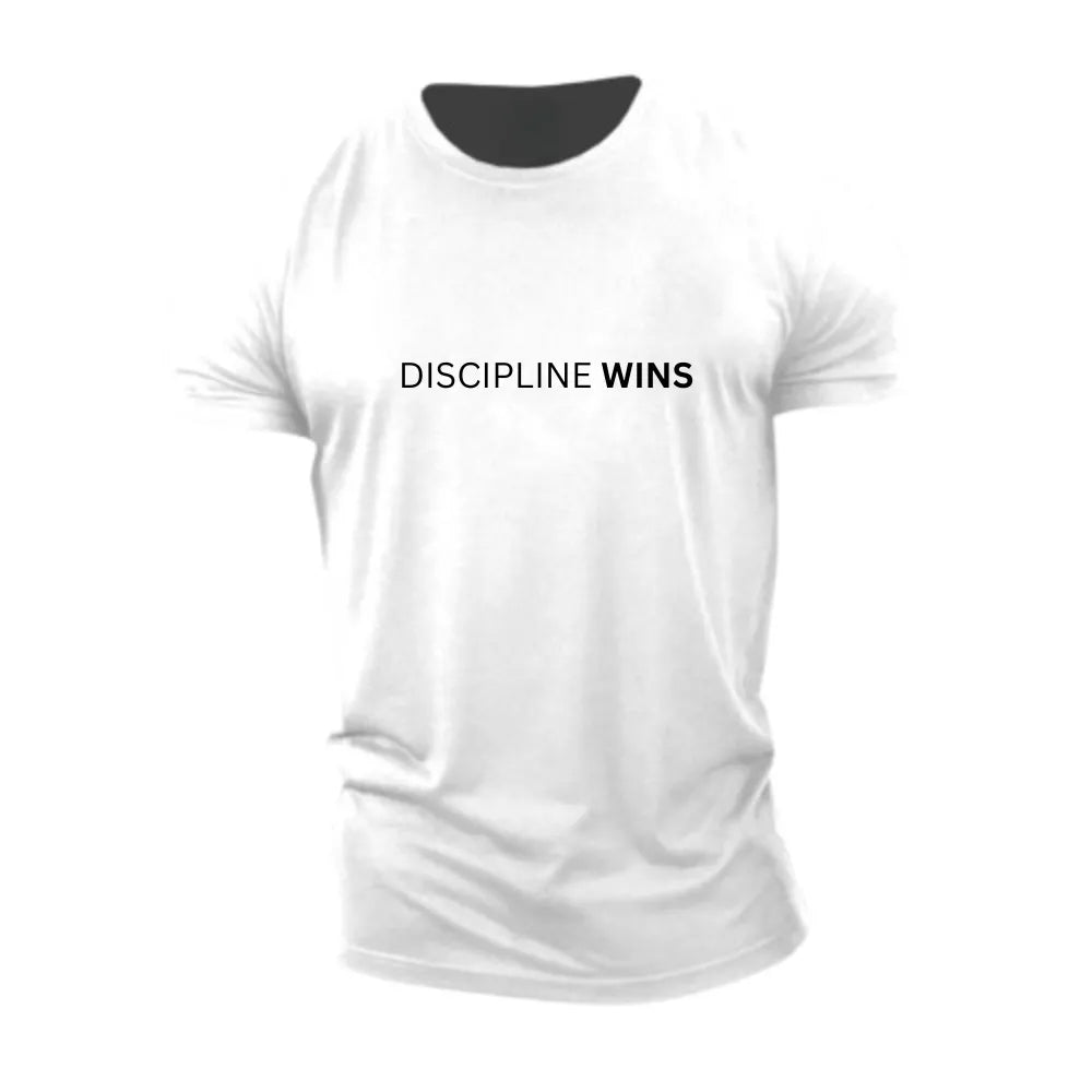 Men'S Discipline Wins Crew Neck Cotton Short-Sleeve T-Shirt