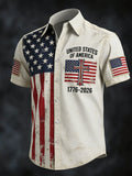 Men's Retro Faith American 250th Anniversary Short-Sleeved Shirt