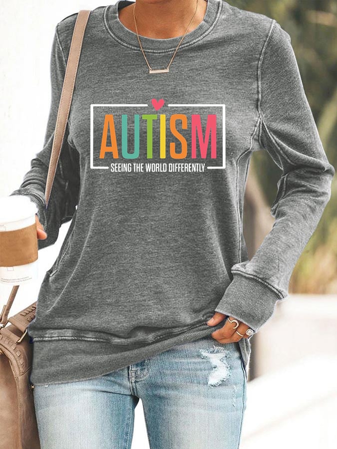 Women'S  Autism Acceptance Casual Sweatshirt