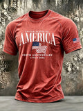 Men's Retro Print Short-Sleeve T-Shirt
