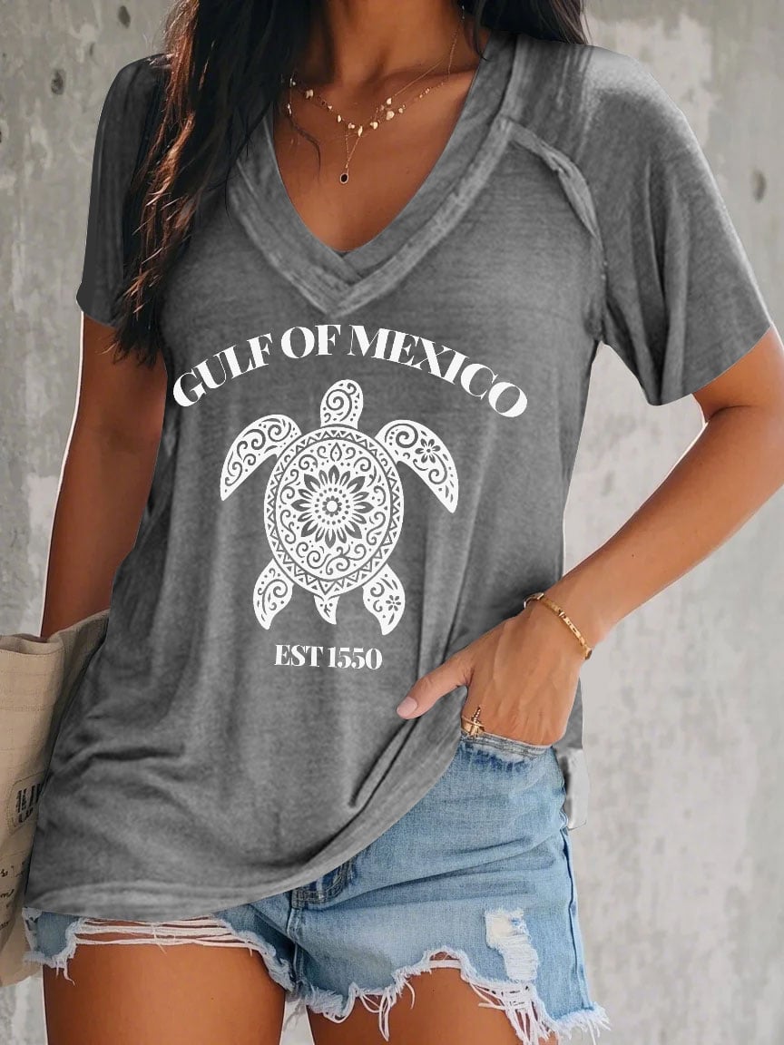 Women's Gulf of Mexico Print Short Sleeve T-shirt