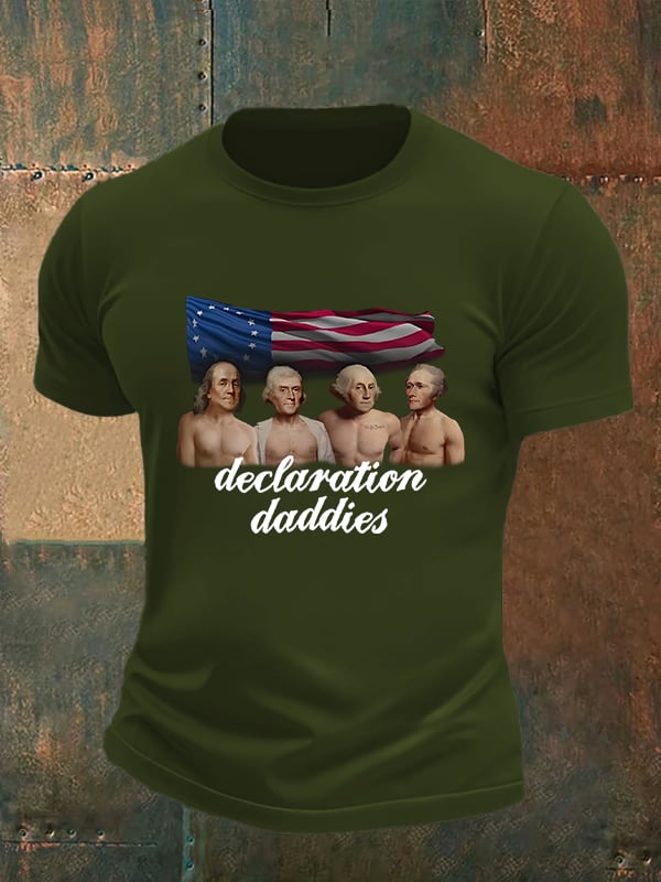 Men's  declaration Round-neck Printed T-Shirt