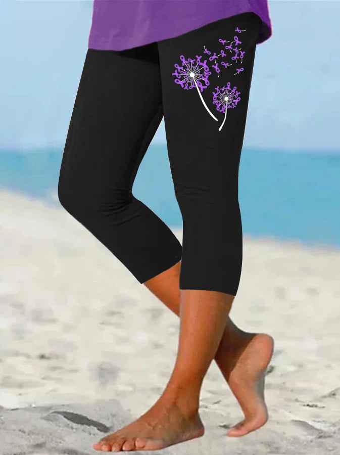 Women's Alzheimer's Awareness Relaxed Leggings