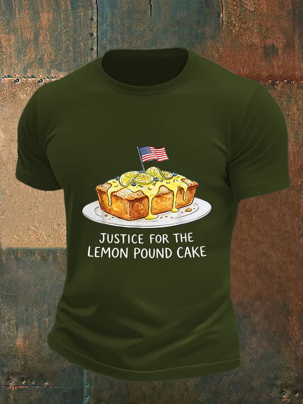 Men's JUSTICE FOR THE LEMON POUND CAKE  Print T-Shirt
