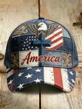 Unisex Retro Flag-Print Hat