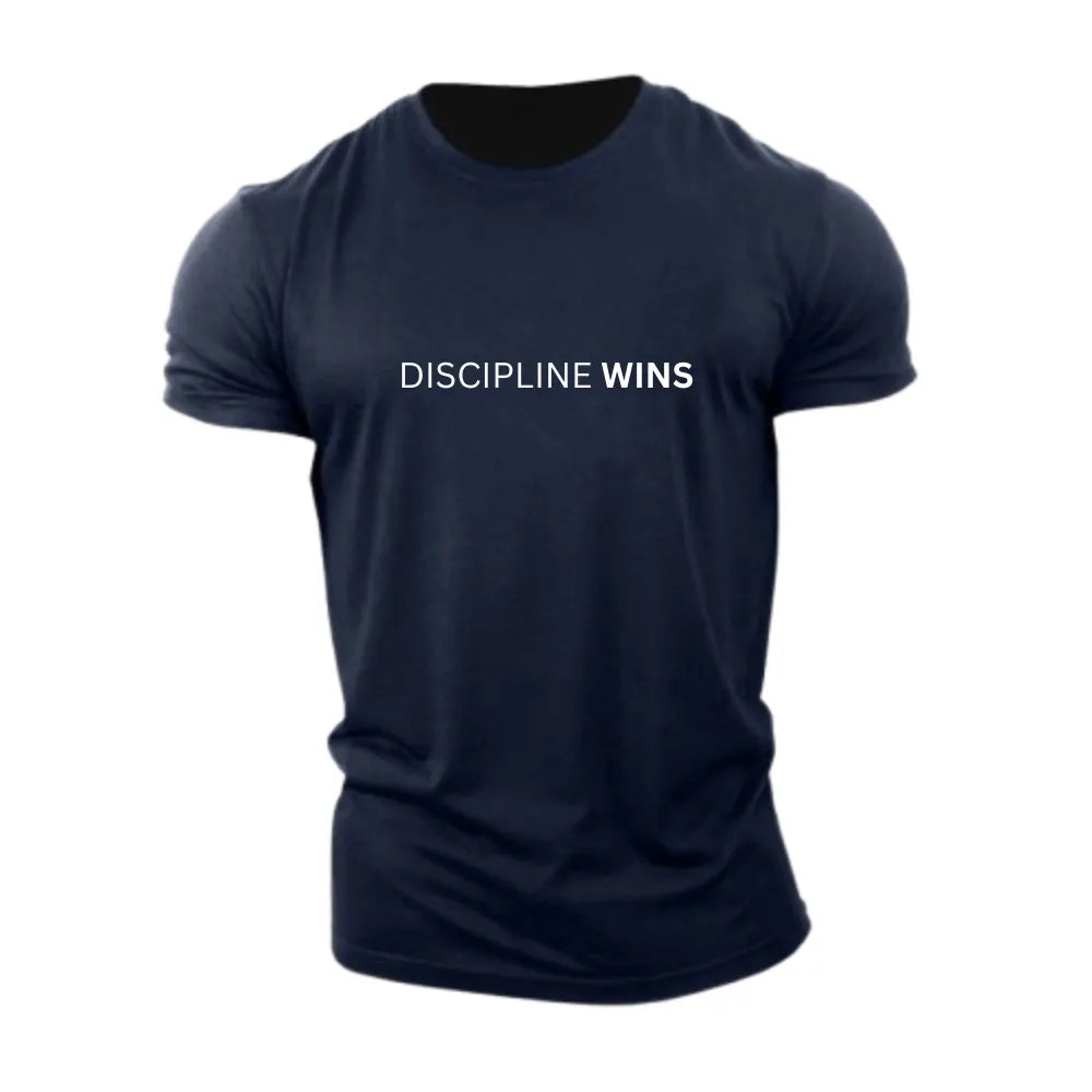 Men'S Discipline Wins Crew Neck Cotton Short-Sleeve T-Shirt