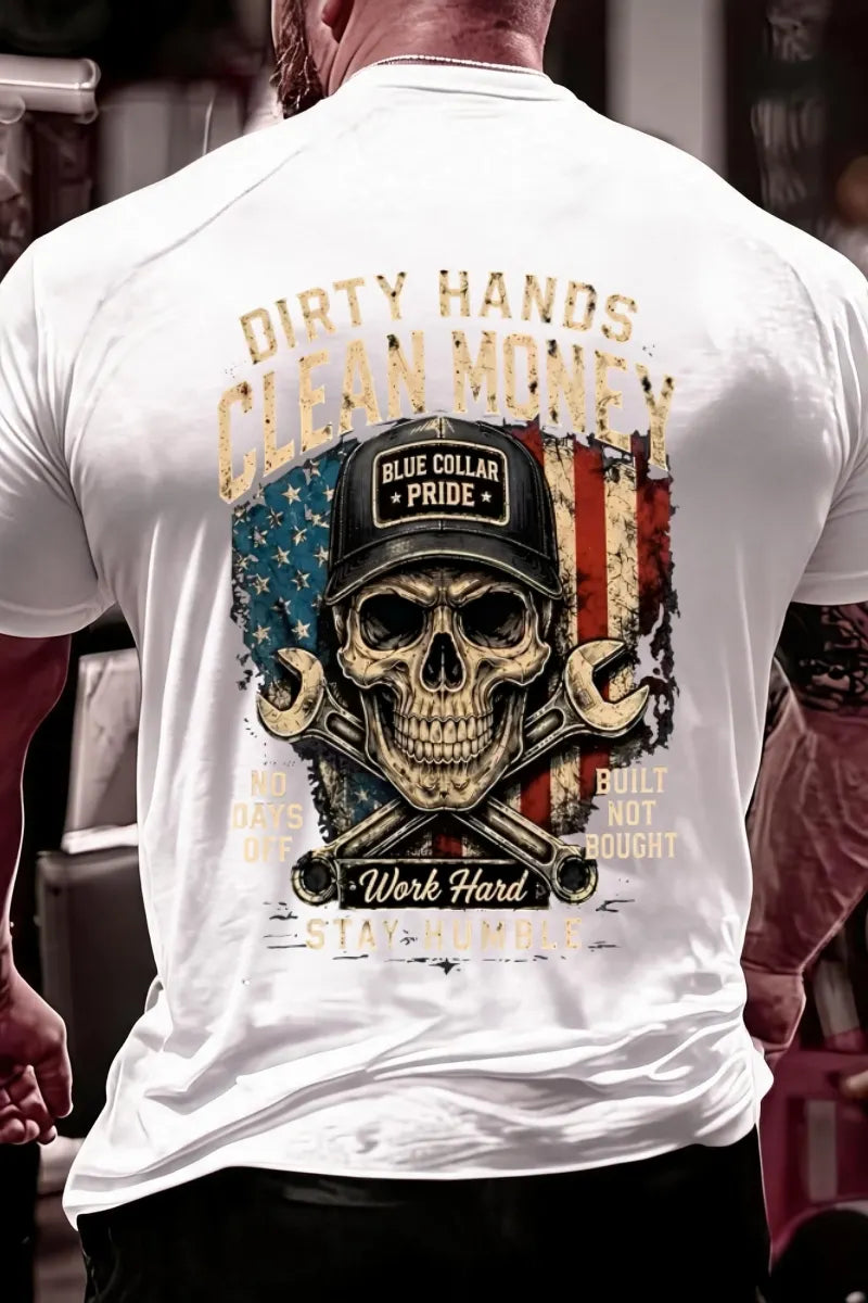 Men'S DIRTY HANDS CLEAN MONEY Cotton T-Shirt