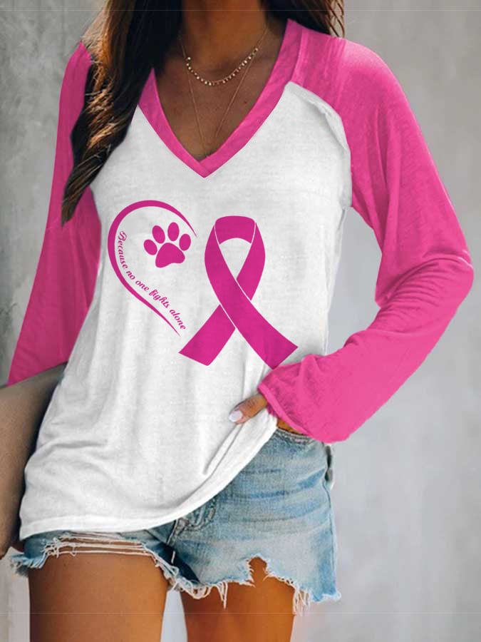 Women's Breast Cancer Awareness Long Sleeve T-Shirt