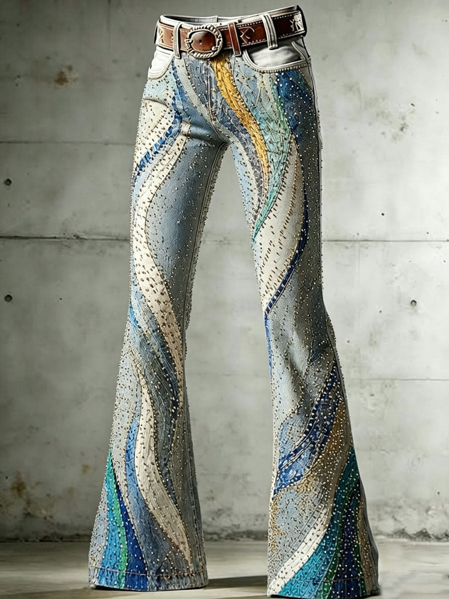 Ladies' Western Style Daily Casual Denim Pants