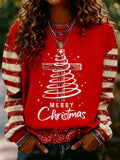 Women's Faith Print Casual Crew Neck Sweatshirt