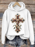 Women's Faith Print Hooded Sweatshirt