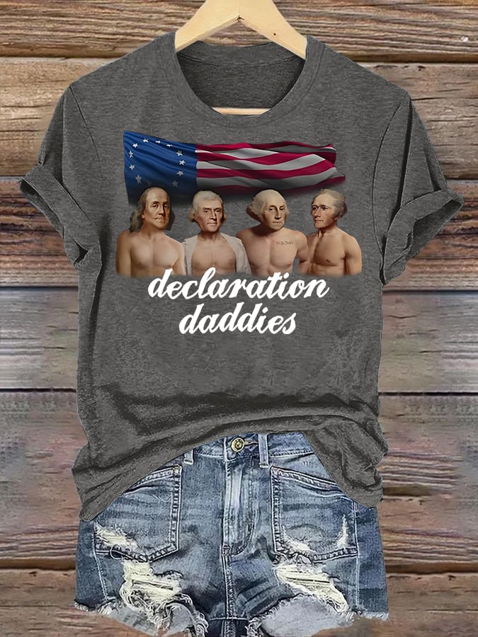 Women's  declaration Round-neck Printed T-Shirt