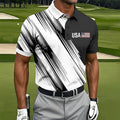 US 250th Anniversary Print Men's Golf Polo Shirt