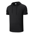 Men's Solid Color Short-Sleeve Sporty T-Shirt Hoodies