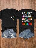 Women's I Don't Speak Much Because I'm Brillant And I'm Busy Thinking V-Neck T-Shirt