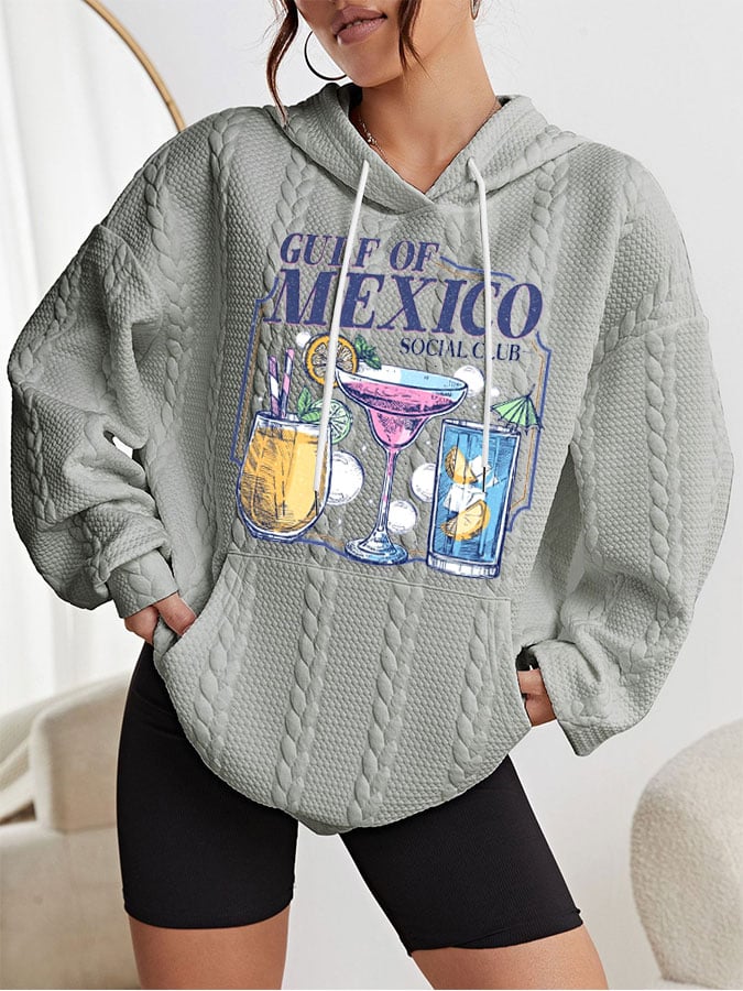 Women's Gulf Of Mexico Printed Hooded Sweatshirt