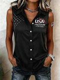 Women'S Casual Independence Day Printed Top