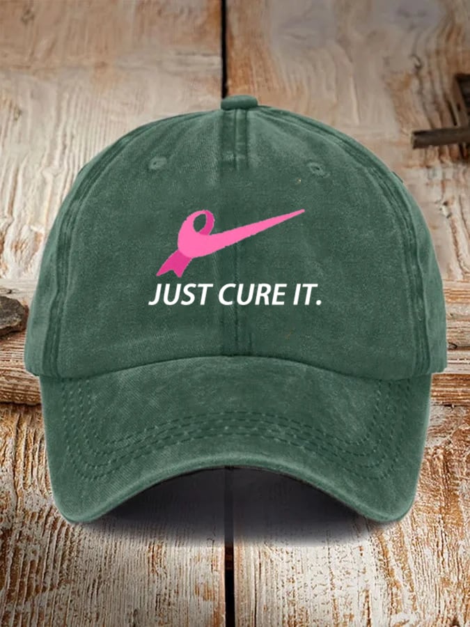 Unisex  JUST CURE IT Print  Cap