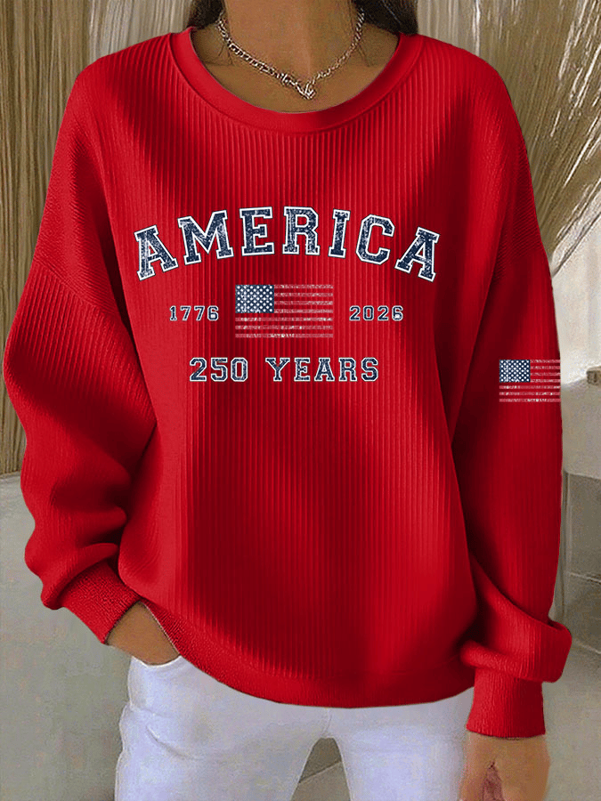 Women's Casual Print Long Sleeve Knit Top