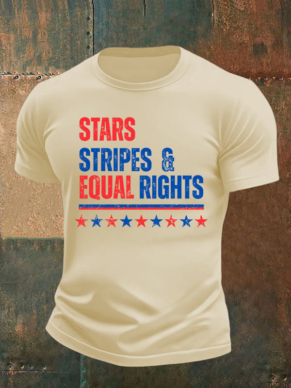 Men's The Stars and Stripes Print T-Shirt