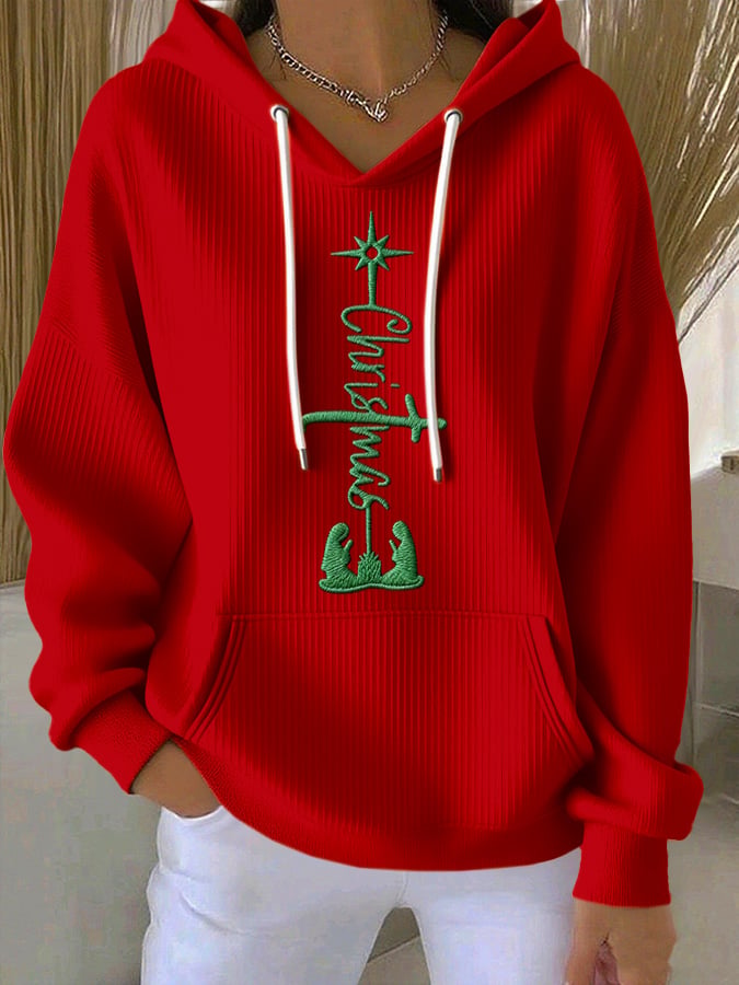 Women'S Christmas Faith Casual Hoodie Sweatshirt