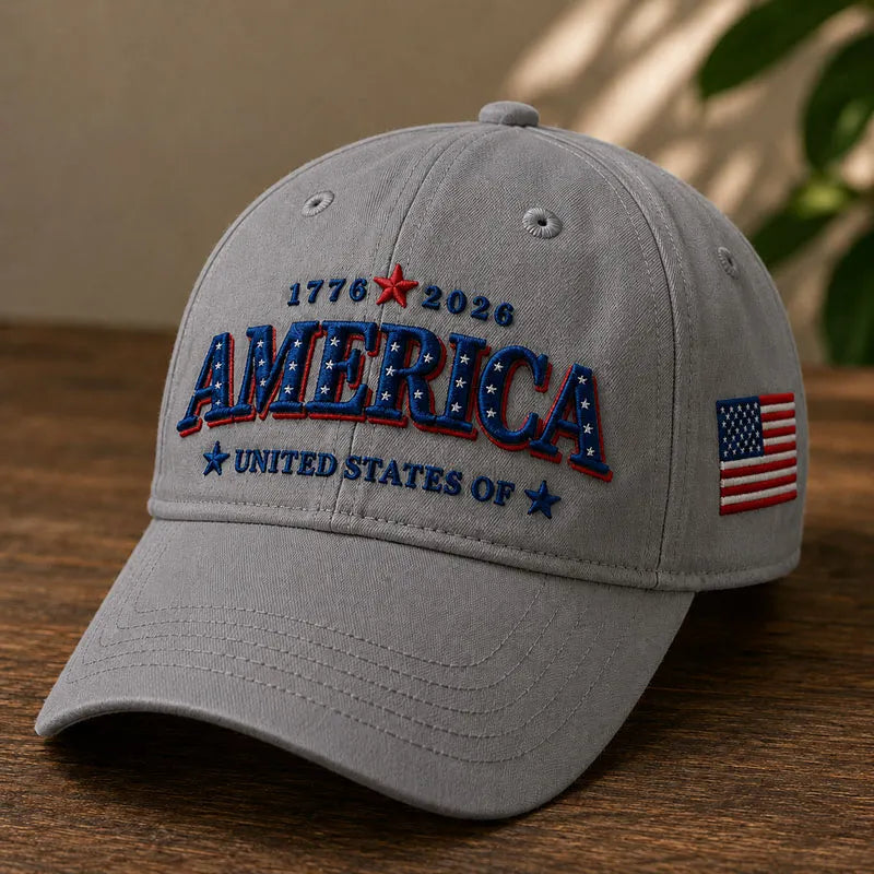 America 1776–2026 Patriotic Baseball Cap