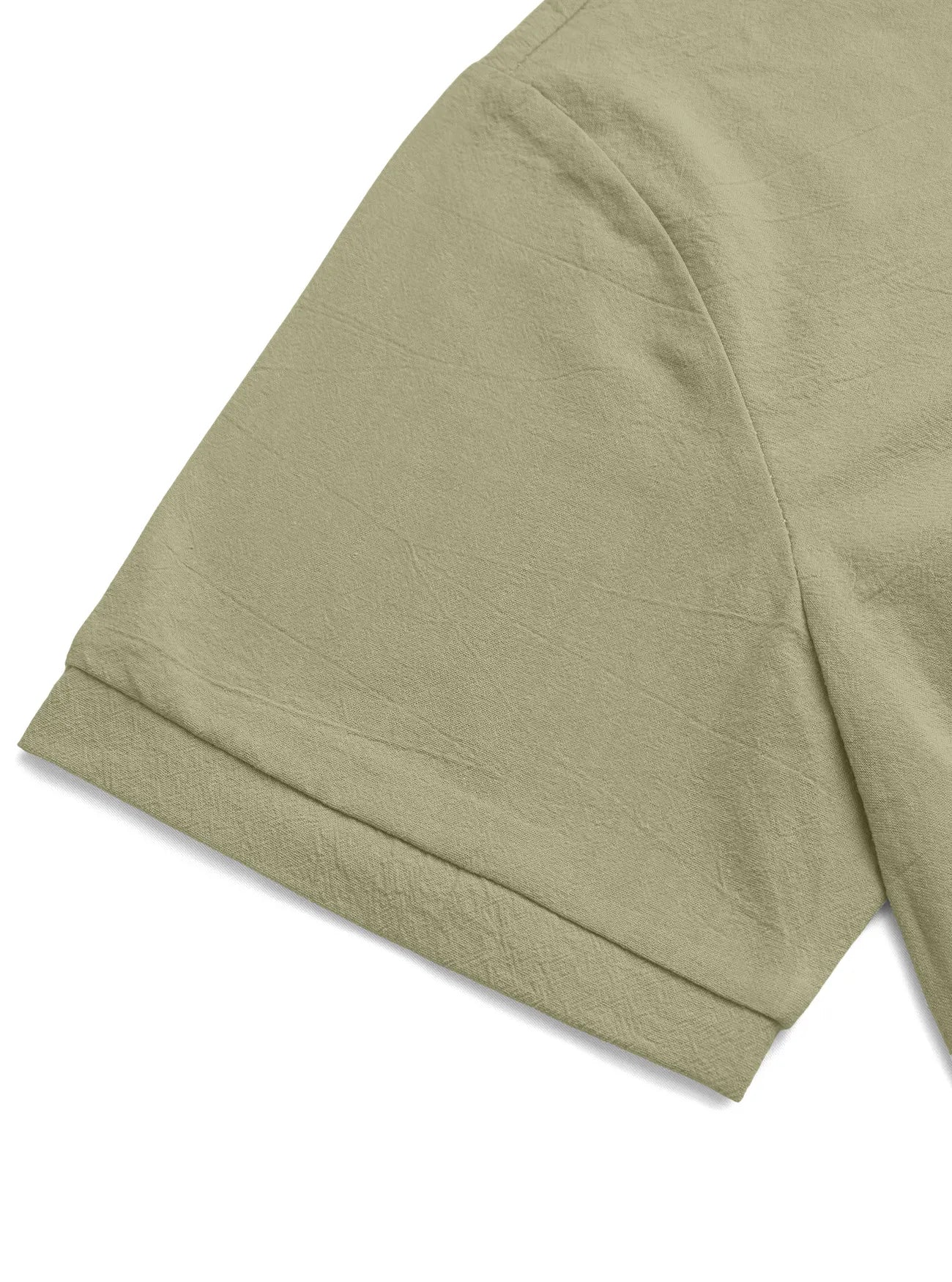 Men's Linen Short Sleeve Polo Shirt