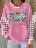 Women's Casual Print Long Sleeve Knit Top