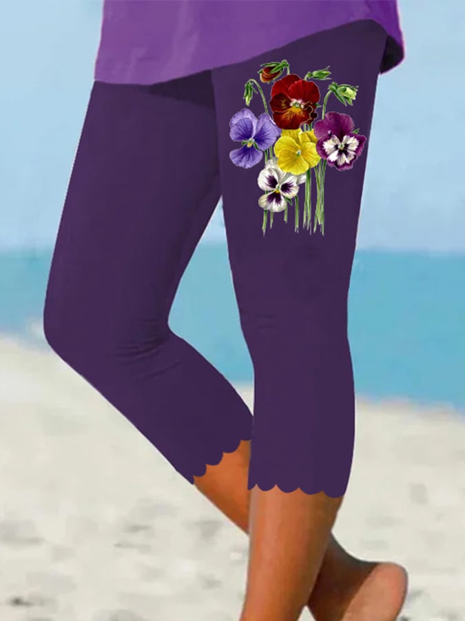 Women's Alzheimer's Floral Print Leggings