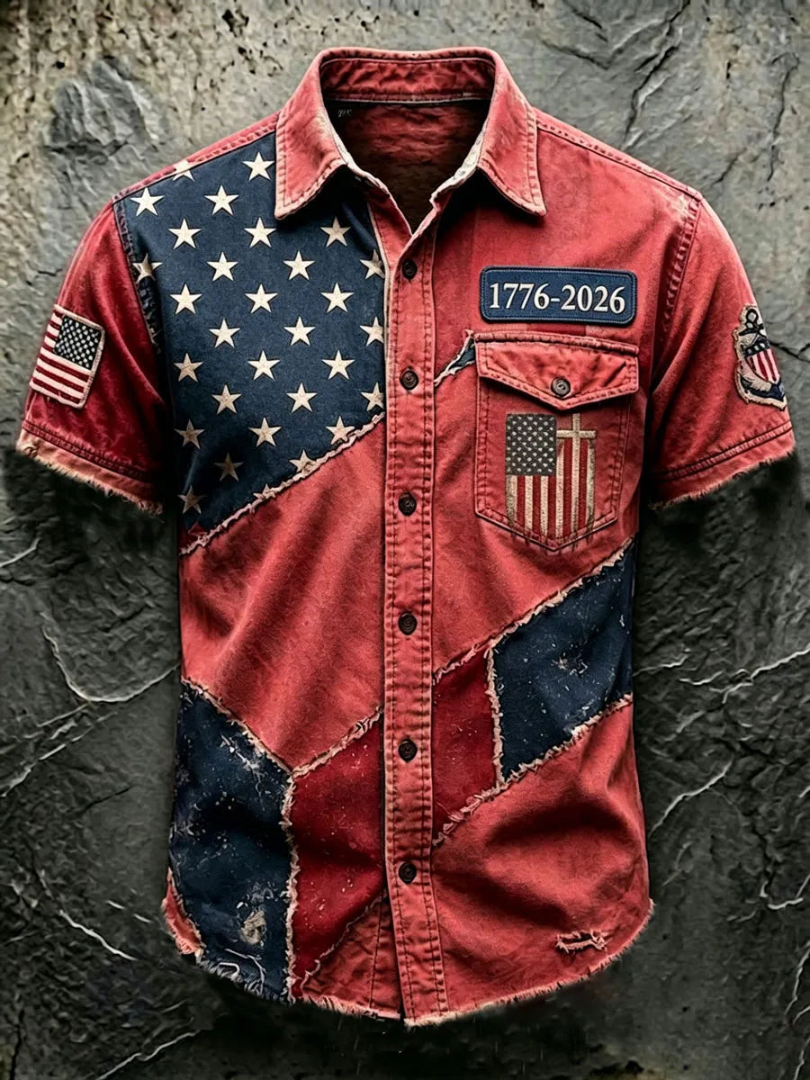 Men'S 250Th Anniversary National Print  Shirt