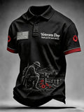 Men's Veterans Day Print Polo Shirt