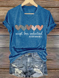 Women's Autism Awareness Printed Short-Sleeved T-Shirt
