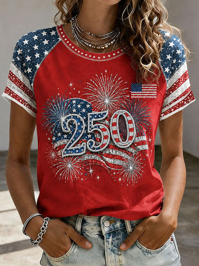 Women's Casual Printed Short-Sleeve T-Shirt